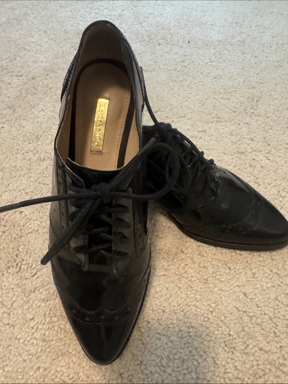 Louise et Cie Black Patent Leather Oxford Derbys